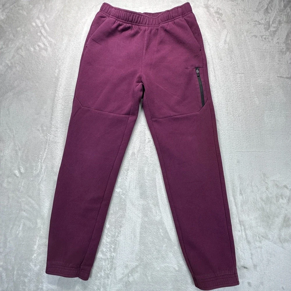 DSG Jogger Pants Boys XL 18 Burgundy Cotton Stretch Tapered Leg Drawstring Waist